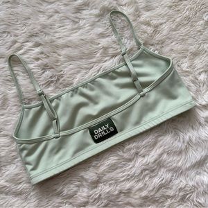 Daily Drills Sports Bra Bralette Light Green One Size